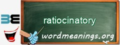 WordMeaning blackboard for ratiocinatory